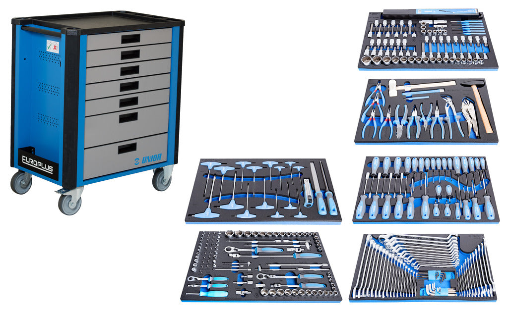 Werkzeugwagen 940PLUS3 mit Werkzeug-Set in SOS-Modullen