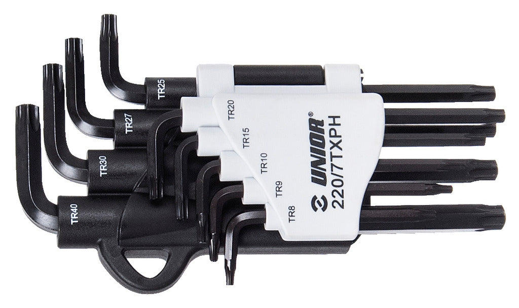 Stiftschlüssel für Innen-TX-Schrauben mit Stift, Set im Kunststoffclip