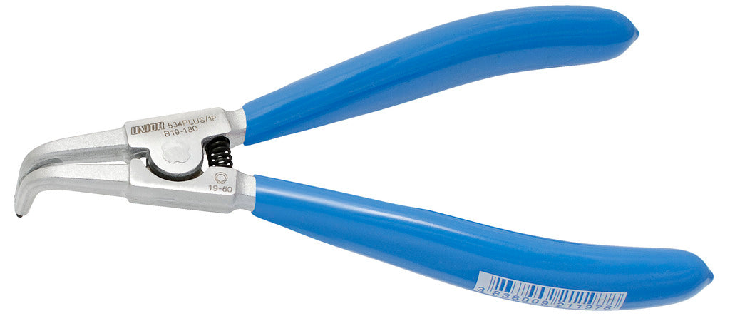 Zange für Sicherungsringe, außen, gebogen