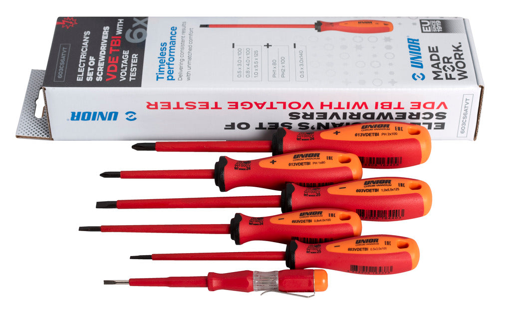 Schraubendreherset VDE TBI mit Spannungsprüfer
