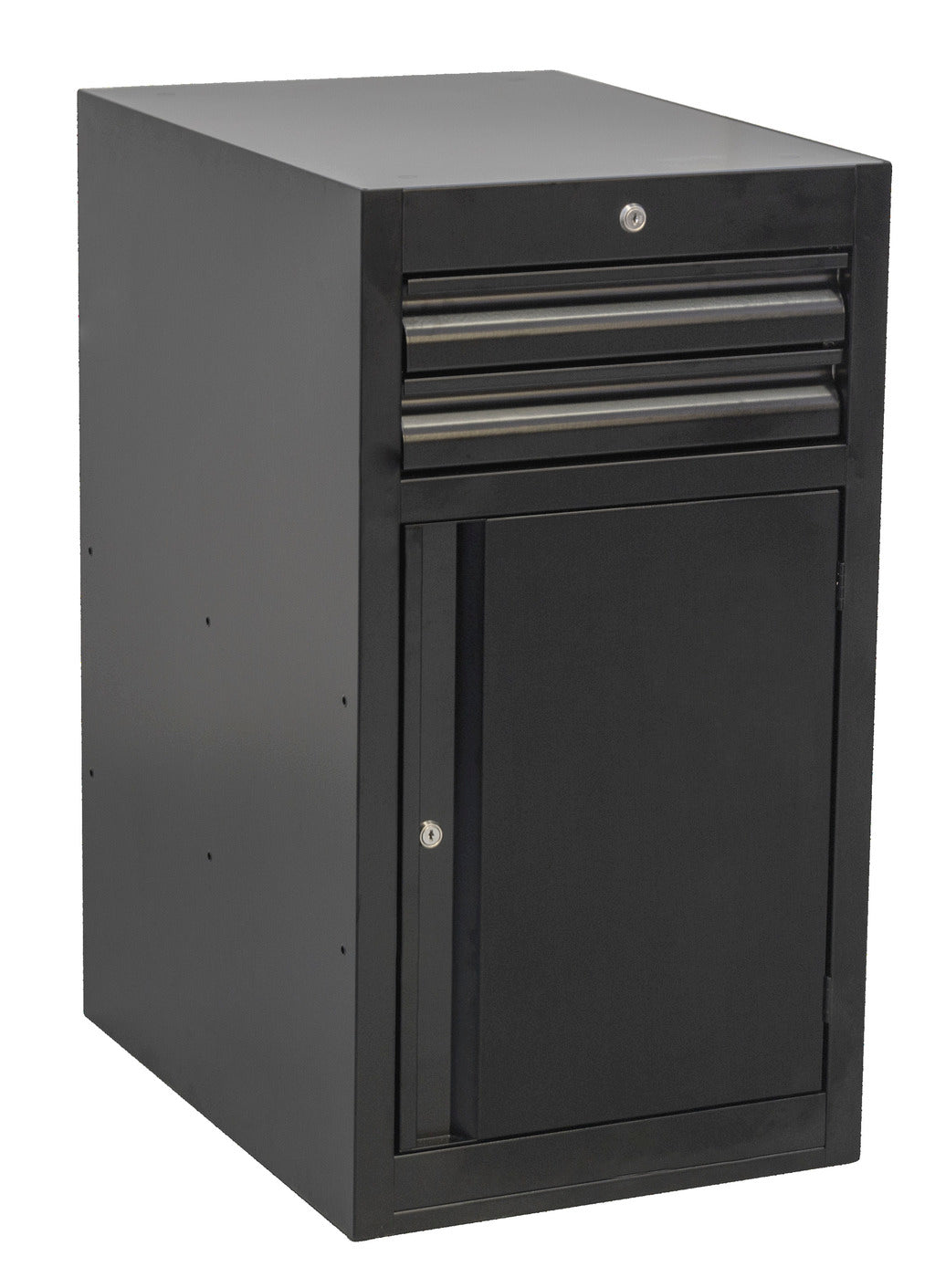 Schubladenschrank, schmal, mit Tür und 2-Schubladen